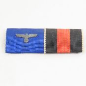 WWII German ribbon bar, Long Service, Sudetenland