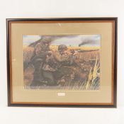 Waffen SS Sniper Eastern Front, 1944 Framed Litho