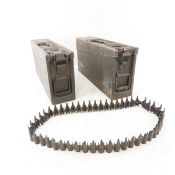 2 MG36-42 Ammunition cans with ammo belts