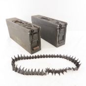 2 MG36-42 Ammunition cans with ammo belts
