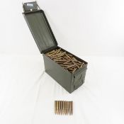 Metal ammunition can of surplus 7.92/8mm ammo