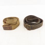 1 Canvas & 1 Leather Rifle Slings