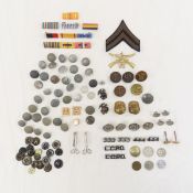 German & U.S. WWII Uniform Buttons & Bars