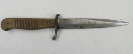 WWI German Trench Fighting Knife, Ribbed Grip