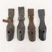 4 WWII Leather bayonet frogs