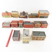 14 HO Scale Built Model Buildings