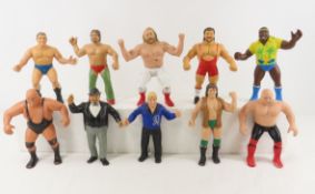 10 Vintage Titan Sports Wrestler Action Figures
