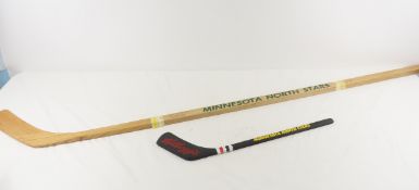 MN North Stars Autographed Hockey Stick