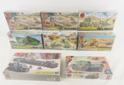8 Military Tanks & Vehicles Model Kits, Sealed