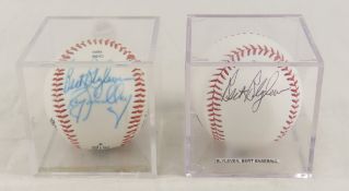 2 Bert Blyleven autographed baseballs