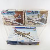 3 USAF Flying Fortress Airplane Models, B17G B17F