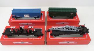 4 American Flyer S Gauge Train Cars in Boxes