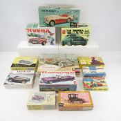 12 Various Model Kits, Cars, Trains, Open Boxes