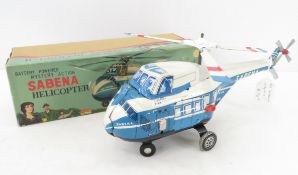 Vintage Sabena Tin Litho Helicopter in Box