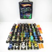 45 1:64 Diecast Monster Trucks, Case, Accessories