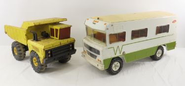 2 Large Tonka Toys, Winnebago & Dump Truck