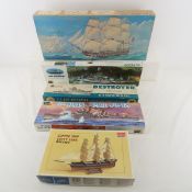 5 Ship Model Kits, Cutty Sark, Destroyer & More