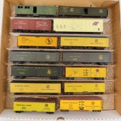 14 HO scale Various branded Freight cars