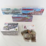 3 Sealed Battleship Model Kits, US German & More