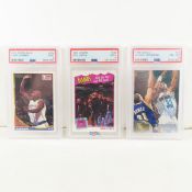 3 PSA Graded early 1990s Basketball cards