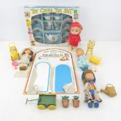 3 Holly Hobbie Dolls, Toy China Tea Set & More