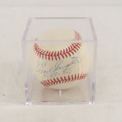 Enos Slaughter 7-28-85 autographed baseball