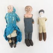 3 Vintage Distressed Dolls