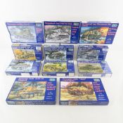 11 Soviet Tank Model Kits in Box, UM Technics