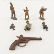 Cast Iron Cap Gun, Misc Figures, Military & More