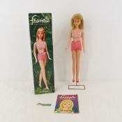 Vintage Francie Doll in Box with Stand & Booklet