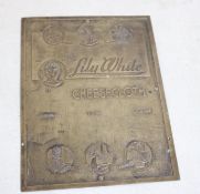 Lily White Cheesecloth Bronze Store Display Sign
