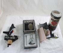 Tube Repair, Old Crow Bottle Stopper, Hair Clipper