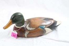 1980 Wooden Signed Mallard Duck Decoy