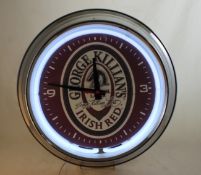 Killian's Irish Red Lager Neon Lighted Clock Sign