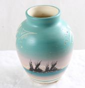 Hozoni Navajo Native American Vase Artist Signed
