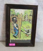 Black Americana Antique Framed Print