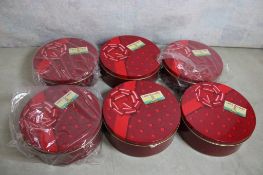 6 Land O Lakes Red & Blue Gift Tins