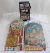 Slot Machine Bank, 2 Pinball Table Top Games