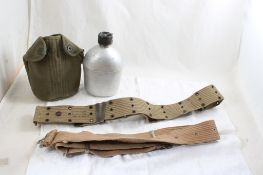WW2 Military Canteen 1945 & Belts