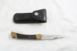 Jet Air Corp. Folding Knife G-96 w/Sheath Japan