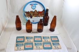Beer Bottles, Beer Tray & Beer Coasters