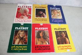 6 Playboy Playmate Calendars 1960's & 1970's