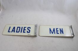 Vintage Men's & Ladies Gas Station Bathroom Signs