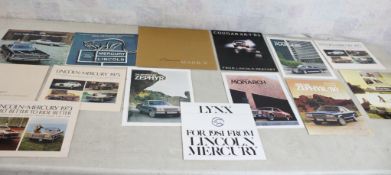 15 Auto '70s & '80s Ford Mercury Sales Brochures