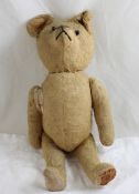 Antique Mohair Straw Filled Teddy Bear 17