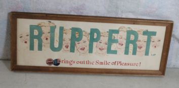 Ruppert Knickerbocker Beer Artwork Framed Sign