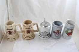 5 Leinenkugel Bock Beer Steins