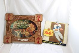 Stroh's Beer & Seagram's 7 Whiskey Bar Signs