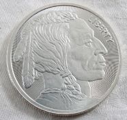 1 Troy Ounce .999 Fine Silver Buffalo Round
