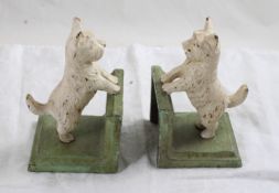 Antique Cast Iron Scottie Dog Bookends 6